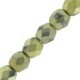 Czech Fire polished faceted glass beads 4mm Crystal amber full matted